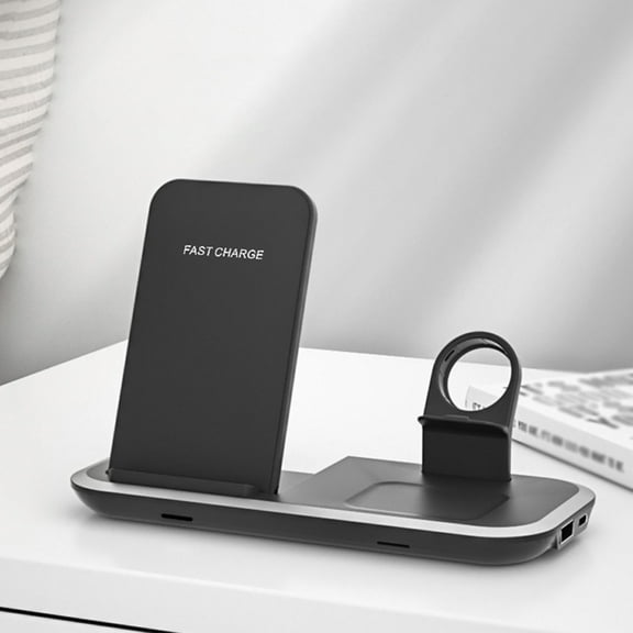 Oggfader Wireless Charger Stand 3 In 1 Folded Fast 15W Wireless Charger Stand For Multiple Devices IOS And Android Fast Wireless Charger Station