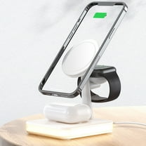 Oggfader Wireless Charger Stand Wireless Charging Station 3 In 1 Charging Station For Multiple Devices 15W Magnetic Wireless Charger Stand Phone 12 13