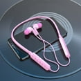 thumbnail image 1 of Oggfader Wireless Earbuds BT 71 Bluetooth Headset Neck 5.0 Wireless Headset Neck Sports Running Stereo Pink, 1 of 1