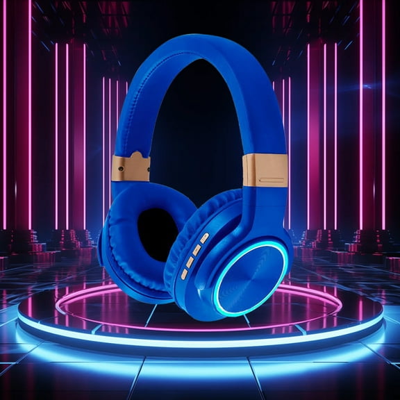 Oggfader Wireless Earbuds Bluetooth 5.0 Wireless Earphones With Cool Lighting Effect Long lasting Battery Life Comfortable Earbuds Multiple Playback Modes Bluetooth Earphones Blue