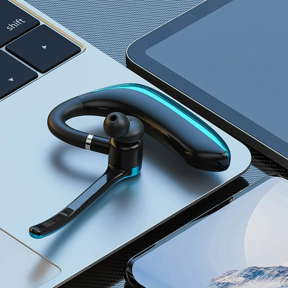 Oggfader Wireless Earbuds Bluetooth 5.3 Ear Mounted Long Range Conducted Call Noise Reduction Digital Display Sports In Ear Wireless Earphones Blue