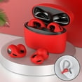 thumbnail image 1 of Oggfader Wireless Earbuds Bluetooth 5.3 Earclip Non In Ear Intelligent Noise Reduction High Sound Quality Long Range Wireless Earphones Red, 1 of 8
