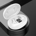 thumbnail image 1 of Oggfader Wireless Earbuds Bluetooth 5.3 Wireless Earphone Clip Type LED Intelligent Digital Display High definition Call Directional Transmission HIFI Sound Quality Bluetooth Earphones White, 1 of 7