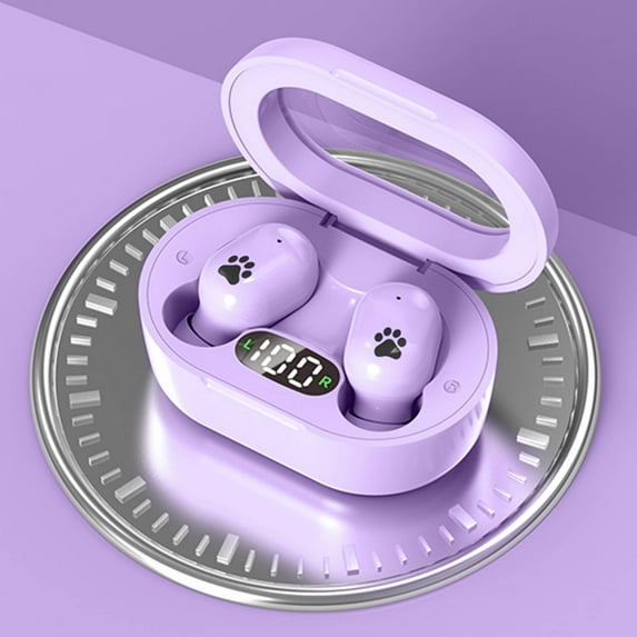 Oggfader Wireless Earbuds Bluetooth 5.3 Wireless Headphones HIFI Sound Quality Small Exquisite And Senseless Wearing High Definition Call Bluetooth Headphones Purple