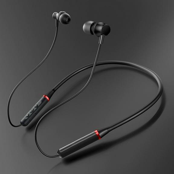 Oggfader Wireless Earbuds Bluetooth Sport Headphones Sports Wireless High Power Bluetooth Earphones Neck Mounted Earphones Stereo Earbuds Earphone Headset For Work Travel Black