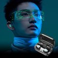 thumbnail image 1 of Oggfader Wireless Earbuds Digital Display Large Capacity Bluetooth 5.2 Wireless Headset S Sports In Ear Intelligent Noise Reduction Headset With LED Flashlight Black, 1 of 9