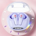 thumbnail image 1 of Oggfader Wireless Earbuds Intelligent Digital Display Bluetooth Headset 5.0 Wireless Headphone With Microphone 9D Stereo Gaming Sport Earbuds Headsets Purple, 1 of 7