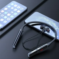 Oggfader Wireless Earbuds Multifunctional Neckband Wireless Headset With Power Display Sports Bluetooth Headset Large Capacity Battery EQ Sound Switching Bluetooth Neckband Headset Black