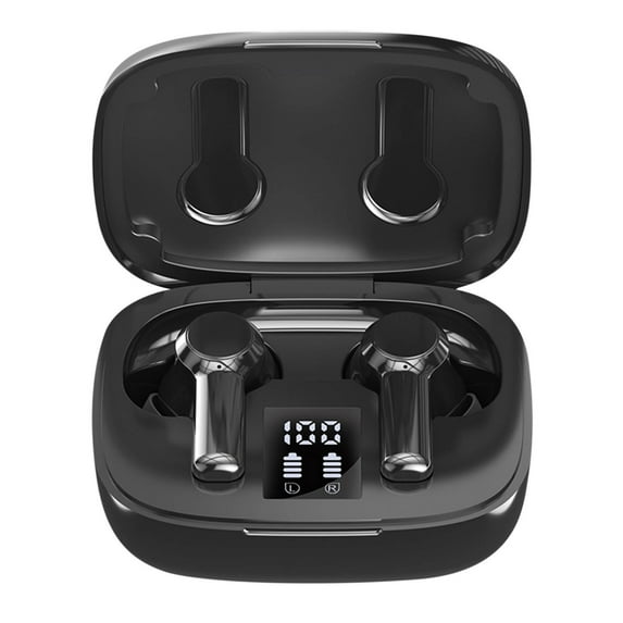 Oggfader Wireless Earbuds New Bluetooth 5.2 Headset Wireless Bluetooth Headset Binaural In ear Wireless Touching Stereo Headset Bluetooth 5.2 Black