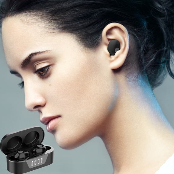 Oggfader Wireless Earbuds New Bluetooth 5.2 Mini T31 Bluetooth Headset Charge Display Touch control S Connected Hifi Stereo Sound Wireless Headset IP5 Super Long Standby Black
