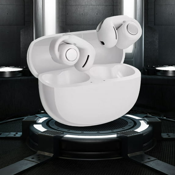 Oggfader Wireless Earbuds Open Ear Clip Bluetooth Headset Semi In Ear Compact Wireless Headset Water Proof Headset Clear Sound Long Life Solid Wearing Not Easy To Drop White