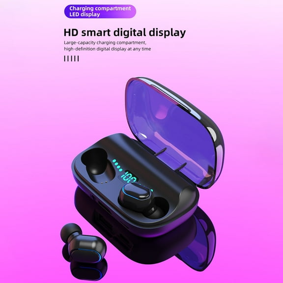 Oggfader Wireless Earbuds T11 Noise Cancel Wireless Headphones Earphones 5.0 Bluetooth Earphone Black