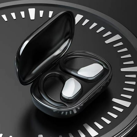 Oggfader Wireless Earbuds Touch Control Wireless Bluetooth Earphones TWS Headphones In Ear Earbuds Headset With Ear Hooks For Training Sport black