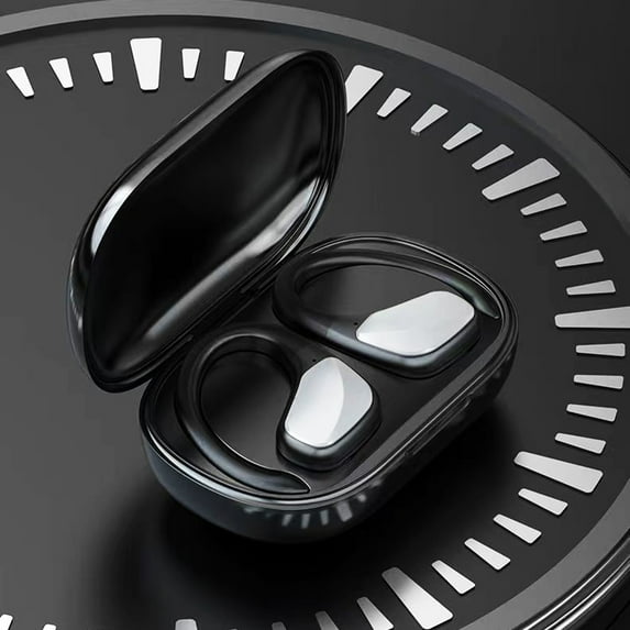 Oggfader Wireless Earbuds Touch Control Wireless Bluetooth Earphones TWS Headphones In Ear Earbuds Headset With Ear Hooks For Training Sport black