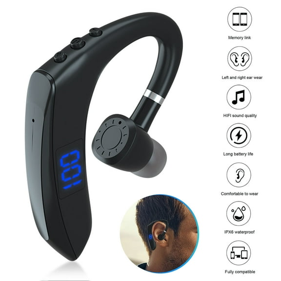 Oggfader Wireless Earbuds Wireless BT Earphones Stereo In ear Sports Workout Earbuds With Microphone black