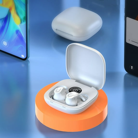 Oggfader Wireless Earbuds Wireless Earbuds Bluetooth 5.3 In Ear Light Weight Headphones Built In Microphone IPX5 Immersive Sound Headset With Charging Case White
