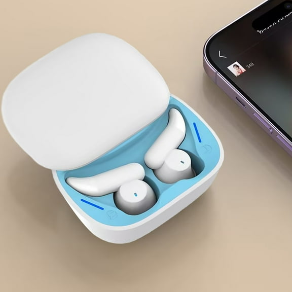 Oggfader Wireless Earbuds Wireless Headphones Invisible High Sound Quality Sleep Wireless Bluetooth Headphones Blue