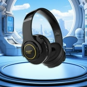 Oggfader Wireless Headphones Bluetooth Earphones Over ear Foldable Computer Wireless Headphones Noise Cancellation HIFI Stereo Gaming Headset Black