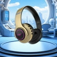 thumbnail image 1 of Oggfader Wireless Headphones Bluetooth Earphones Over ear Foldable Computer Wireless Headphones Noise Cancellation HIFI Stereo Gaming Headset Gold, 1 of 9