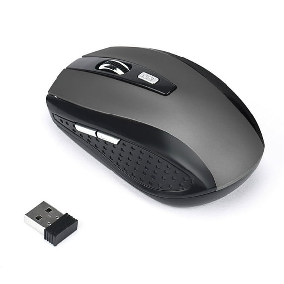 Yarino Wireless Mouse for Laptop 2.4GHz Wireless Gaming Mouse USB Receiver Pro Gamer For PC Laptop Desktop Gray