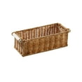 thumbnail image 1 of Oggfader Woven Plastic Storage Basket with Handles, Brown - Organizer for Fruit, Snack in Kitchen, Bathroom, Desktop, 1 of 6