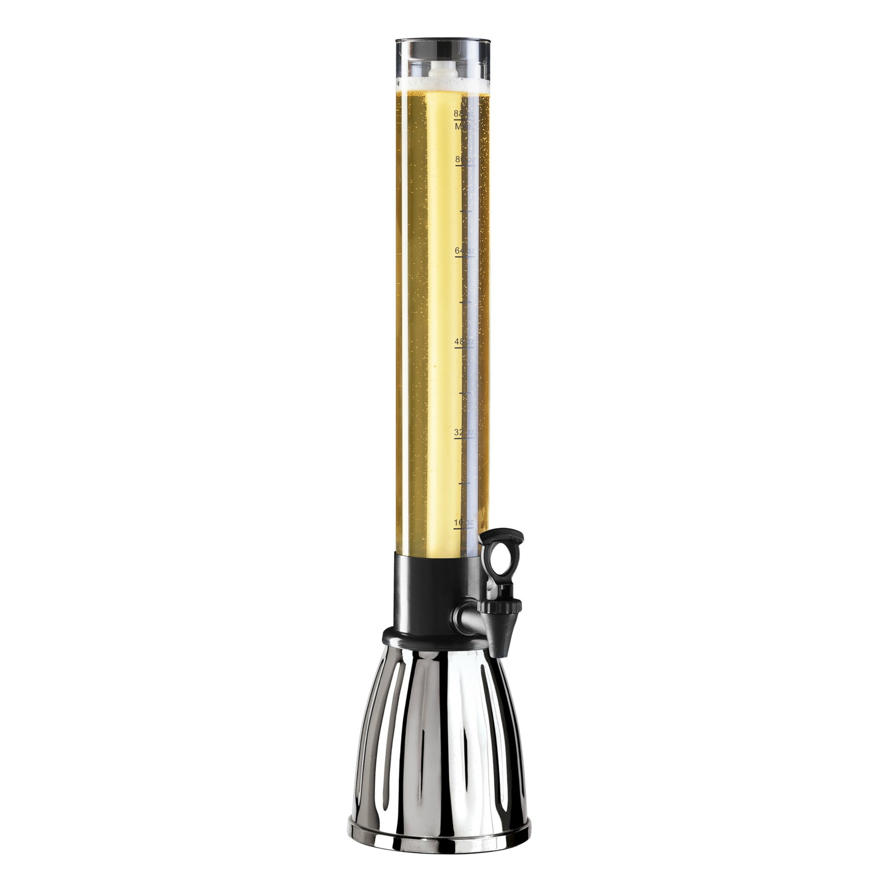 Stainless Steel 3-Liter Beverage Dispenser with Ice Tube