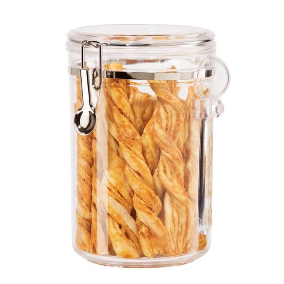 Oggi Acrylic Clamp Canister w/Scoop - 59 oz, Clear (5567)