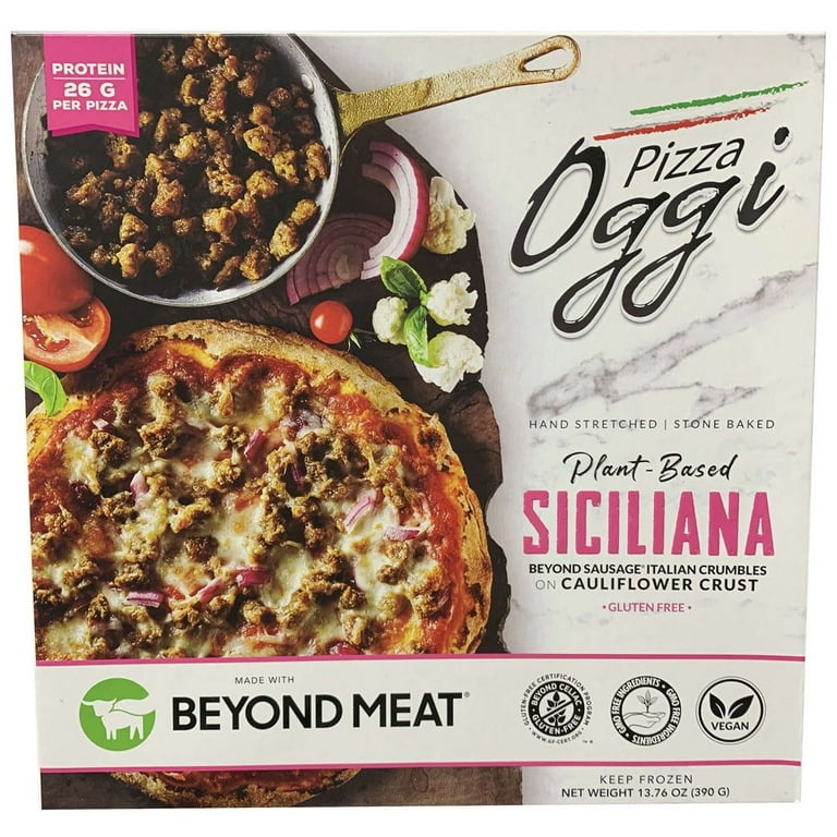 Oggi Foods Beyond Meat Plant Based Siciliana Pizza, 472 Gram -- 12 per Case.