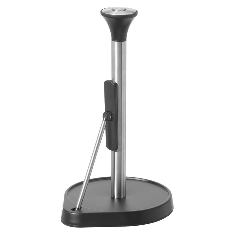 Oggi Paper Towel Holder, H, Black, Stainless Steel