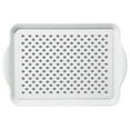thumbnail image 1 of Oggi Rectangle Non Skid Rubber Grip Serving Tray, White, 1 of 2