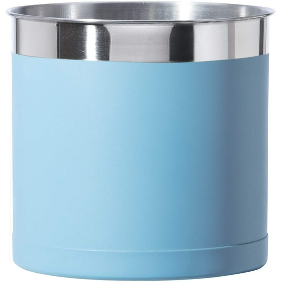 Oggi Steel Holder Utensil Crock, Jumbo, Turquoise - 7"