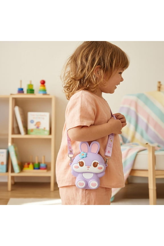 Purple Bunny Colorful Round Shoulder Bag