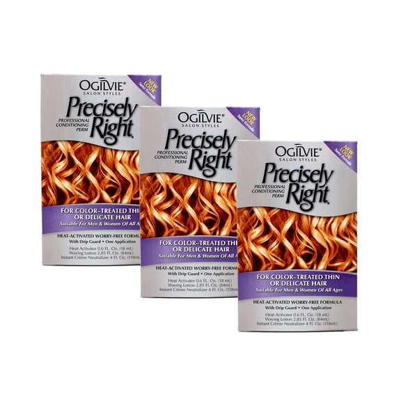 Ogilvie Precisely Right Conditioning Perm Hair Color Treated, 1ct, 3-Pack