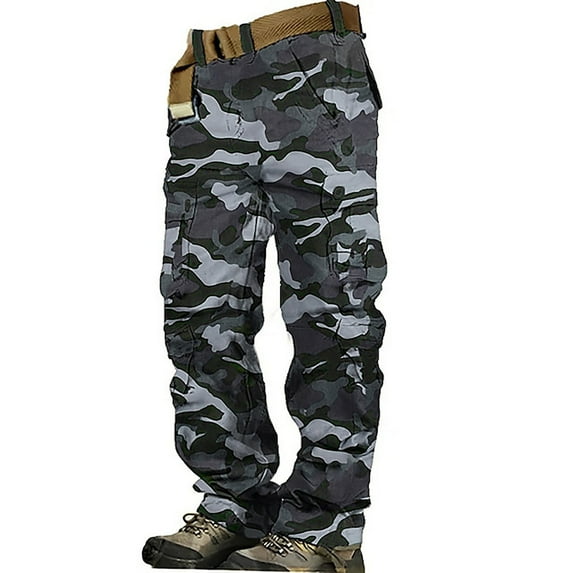 Ogiraw Mens Pants Straight Leg Pants Men's formal Slanted Pocket Straight Tube Solid Color Comfortable and Breathable Outdoor Daily Outdoor Fashion Pants Khaki