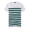 thumbnail image 1 of Ogiraw Tops Men'S Fashion Casual Stripe Printed Short Sleeve T-Shirt Pullover Top Blouse Tee Mens Shirts Short Sleeve Green, 1 of 8
