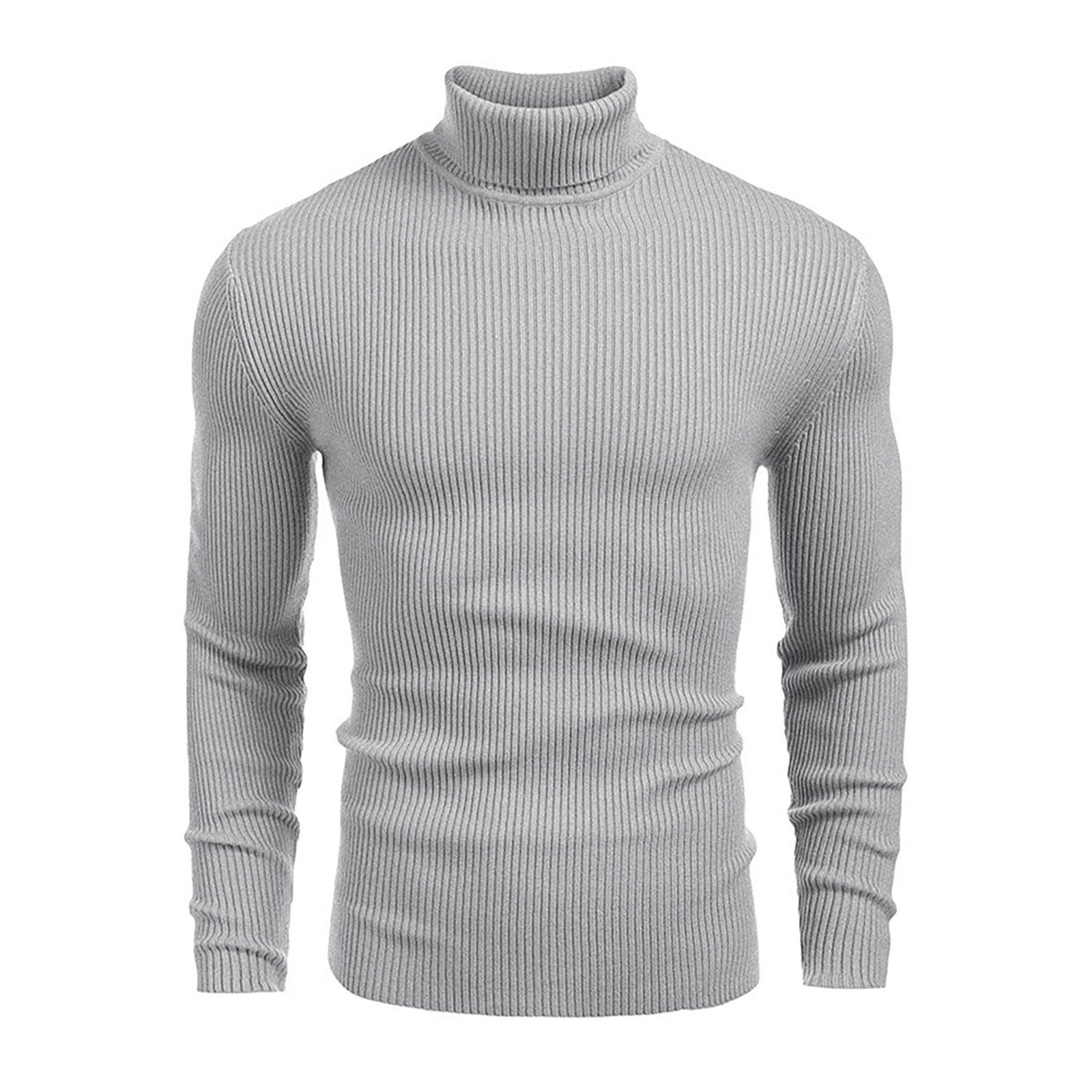 Ogiraw Tops for Men Men Sweater Cardigan Sweaters Mens Turtleneck ...
