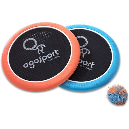 OgoDisk Mini Disc Set with OgoSoft Rubber Ball - Outdoor Bouncy Disk Game for Lawn & Pool - Throw, Toss & Catch - Kids & Adults 8+