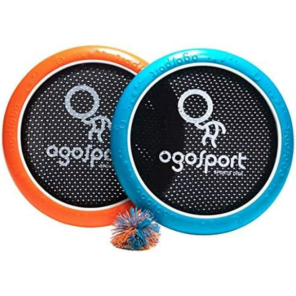 OgoDisk Mini Disc Set with OgoSoft Rubber Ball - Outdoor Bouncy Disk Game for Lawn & Pool - Throw, Toss & Catch - Kids & Adults 8+