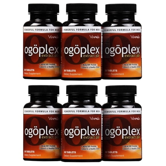 Ogoplex Prostate Health & Urinary Support Supplement for Men - Graminex G63 Swedish Flower Pollen, Saw Palmetto, CardioAid Plant Phytosterol Complex, Tomato Fruit, & Lycopene - 30 Tablets (6 Pack)