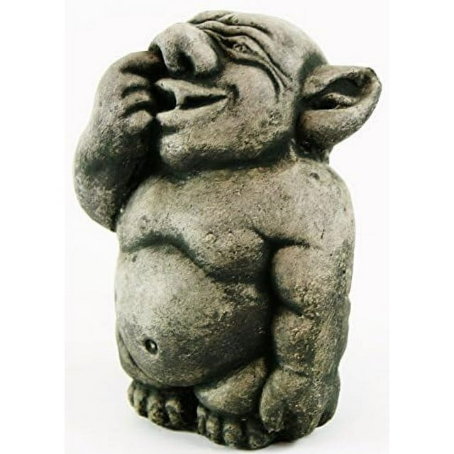 Ogre Garden Statue Picking Nose Concrete Troll - Walmart.com