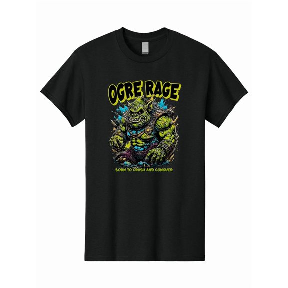 Ogre Rage Born to Crush and Conquer Fantasy Monster Orc Combat Roleplay Unisex T-Shirt, S-5XL