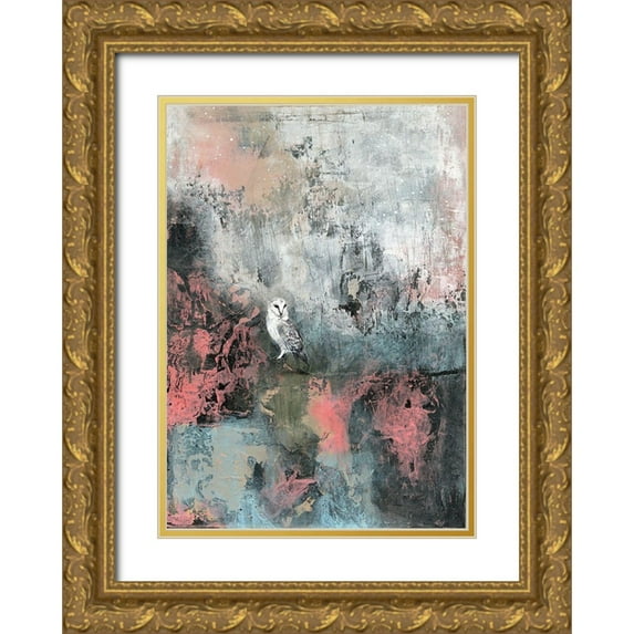 Ogren, Sarah 11x14 Gold Ornate Wood Framed with Double Matting Museum Art Print Titled - Early Morning Owl