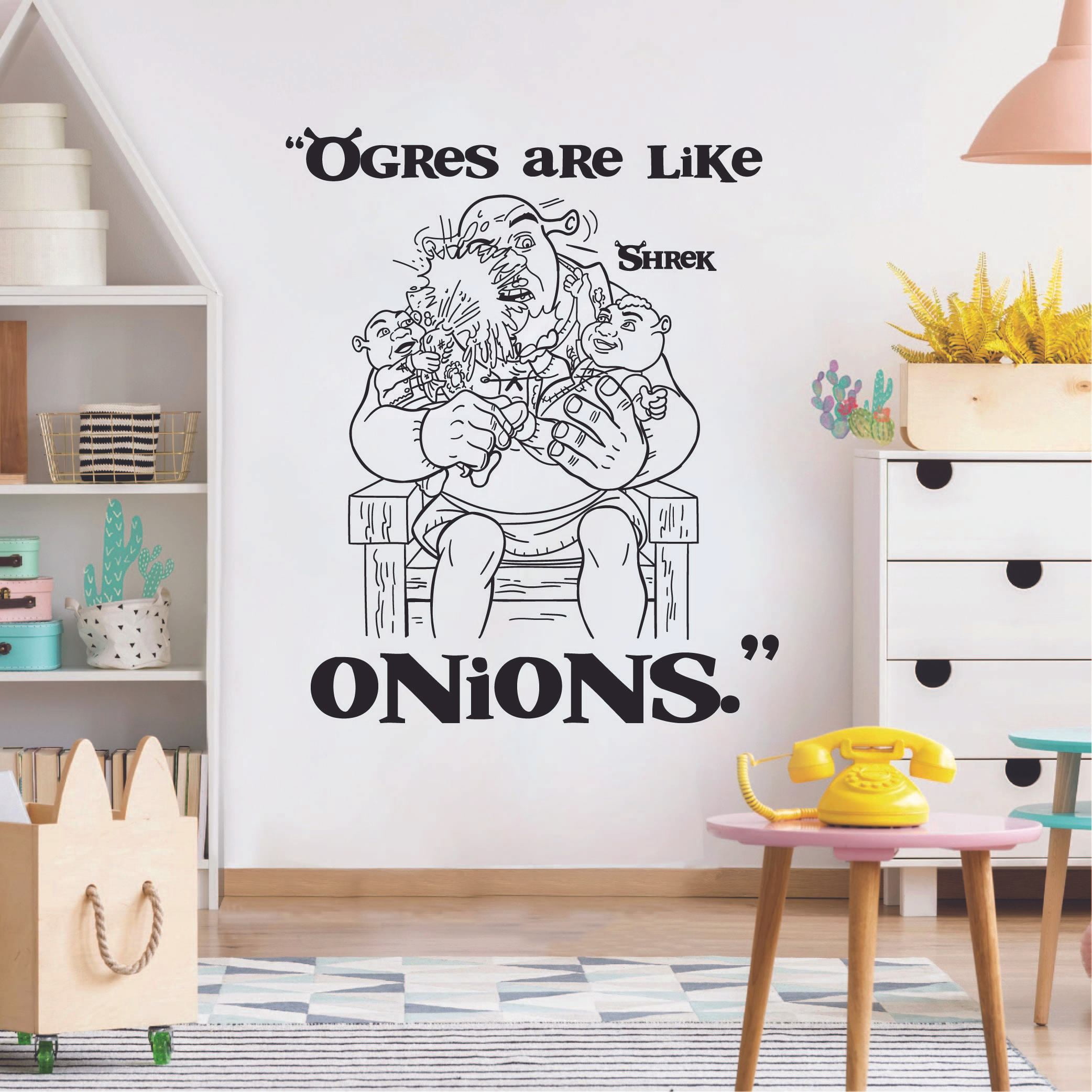 Ogres Are Like Onions Donkey And Shrek Bestfriends Shrek Movie Quote Vinyl Wall Art Wall Decal