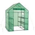 thumbnail image 1 of Ogrow Deluxe Walk-In Greenhouse with Cover - 2-Tier 8-Shelf, 1 of 7