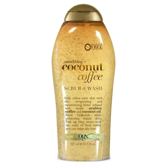 Ogx Body Scrub & Wash Coconut Coffee 19.5oz (Pack of 3)