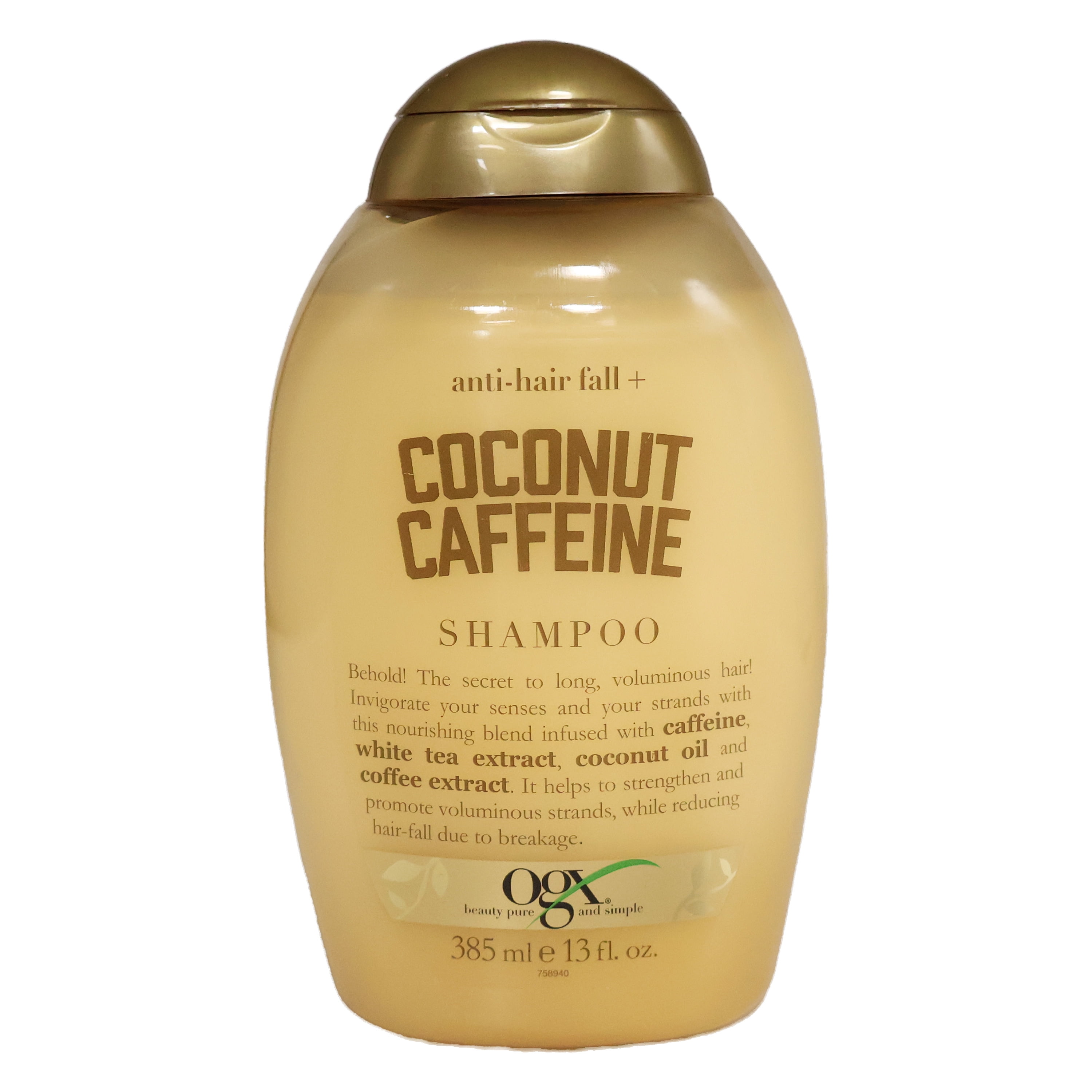 Ogx Coconut Caffeine Shampoo, 13 Oz., Pack of 2