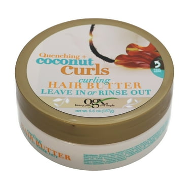 Ogx Coconut Curls Curling Hair Butter Leave In Or Rinse Out, 6.6 Oz., Pack of 1