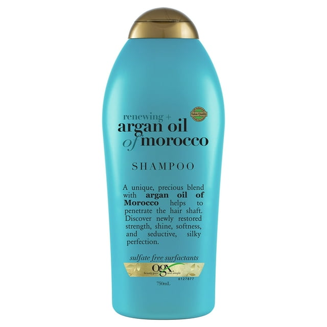 Ogx Renewing + Argan Oil Of Morocco Hydrating Hair Shampoo, Cold-Pressed To Help Moisturize, Soften & Strengthen Hair, Paraben-Free With Sulfate-Free Surfactants, 25.4 Fl Oz