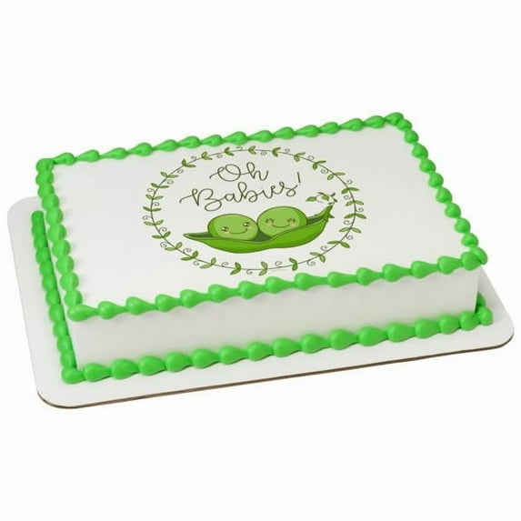 Oh Babies Baby Shower PhotoCake® Edible Cake Topper Icing Image, (2 Inch Rounds 12 per sheet)