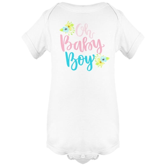 Oh Baby Boy (Pink And Blue) Bodysuit Infant -Image by Shutterstock, Newborn